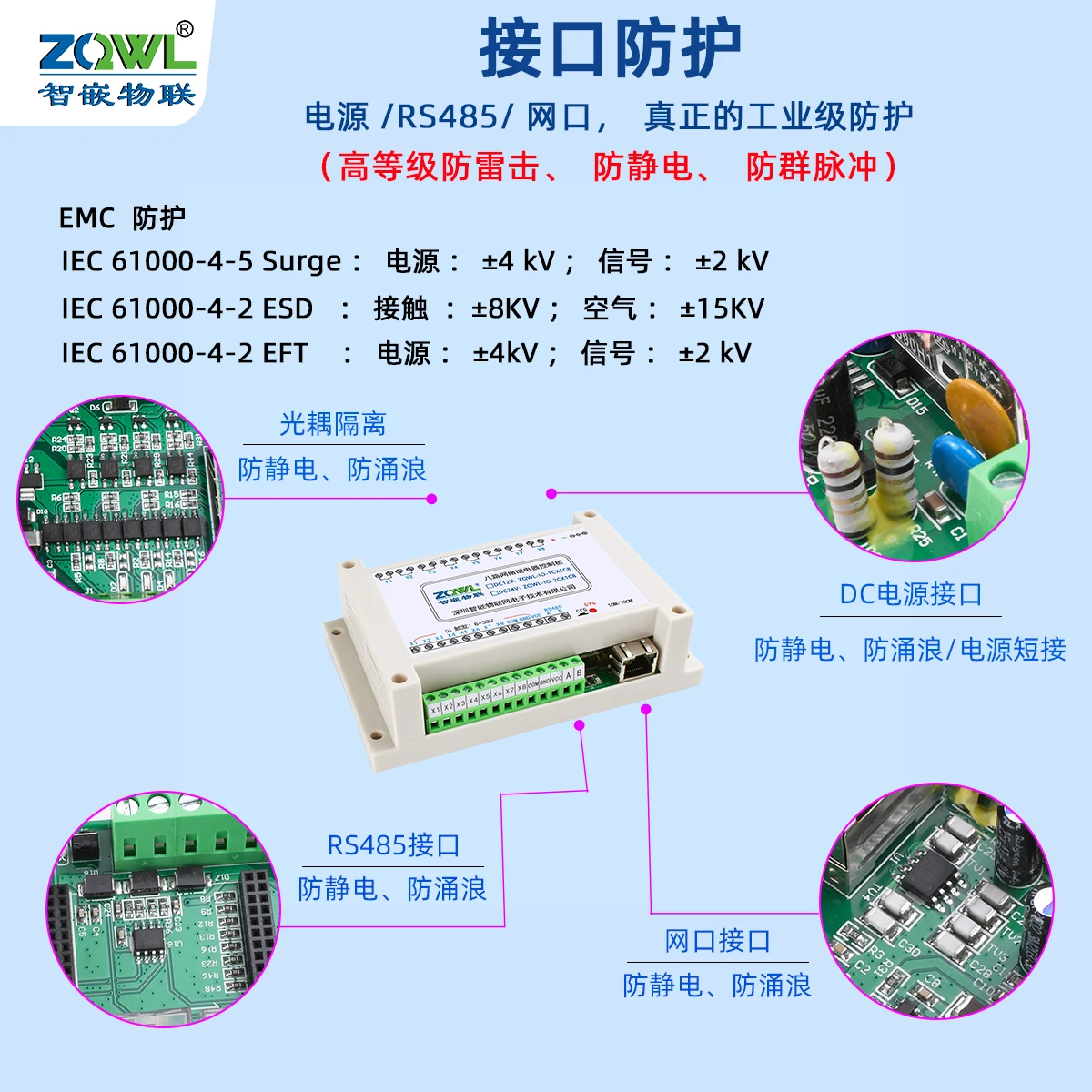 8-канальный сетевой релейный вход и выход, модуль платы дистанционного управления ввода-вывода, сбор знаний переключателя, индустрия задержки 220 В