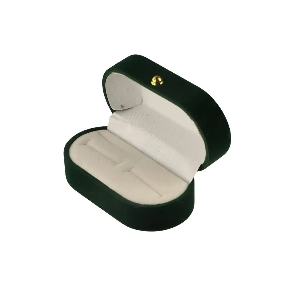 

Простая бархатная шкатулка для колец, футляр для обручальных колец, мини-органайзер для парных колец, пылезащитный держатель для ювелирных изделий