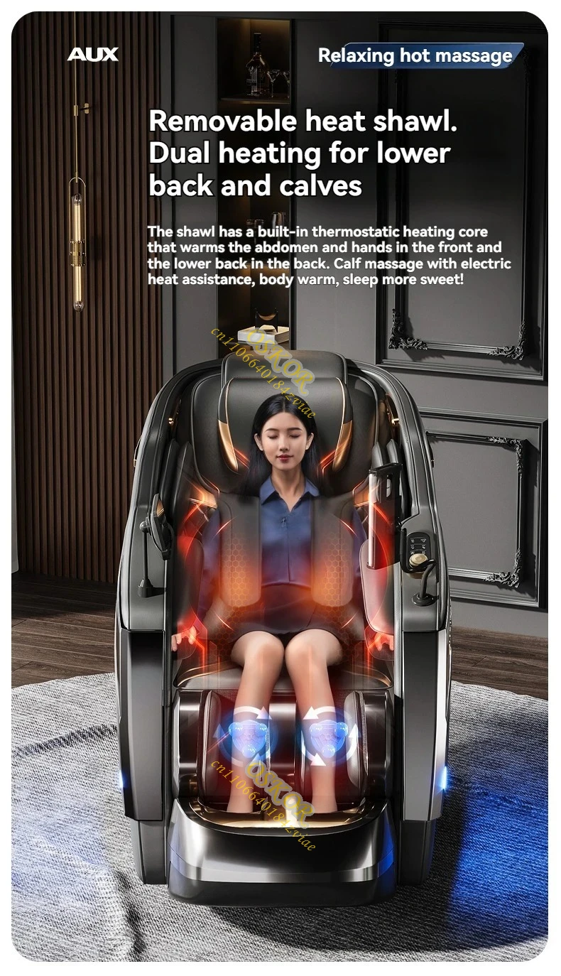 OSKOR 6D+6D Relax Massage Chairs Dual-core Zero Gravity SL-Track