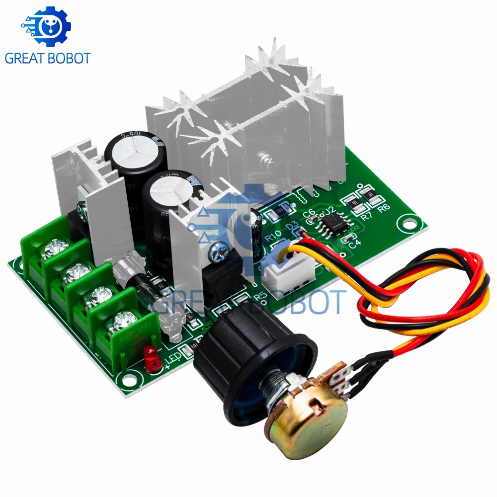 BS DC 10-60V 20A PWM Motor Speed Controller - High Power Speed Regulator Drive Module Switch