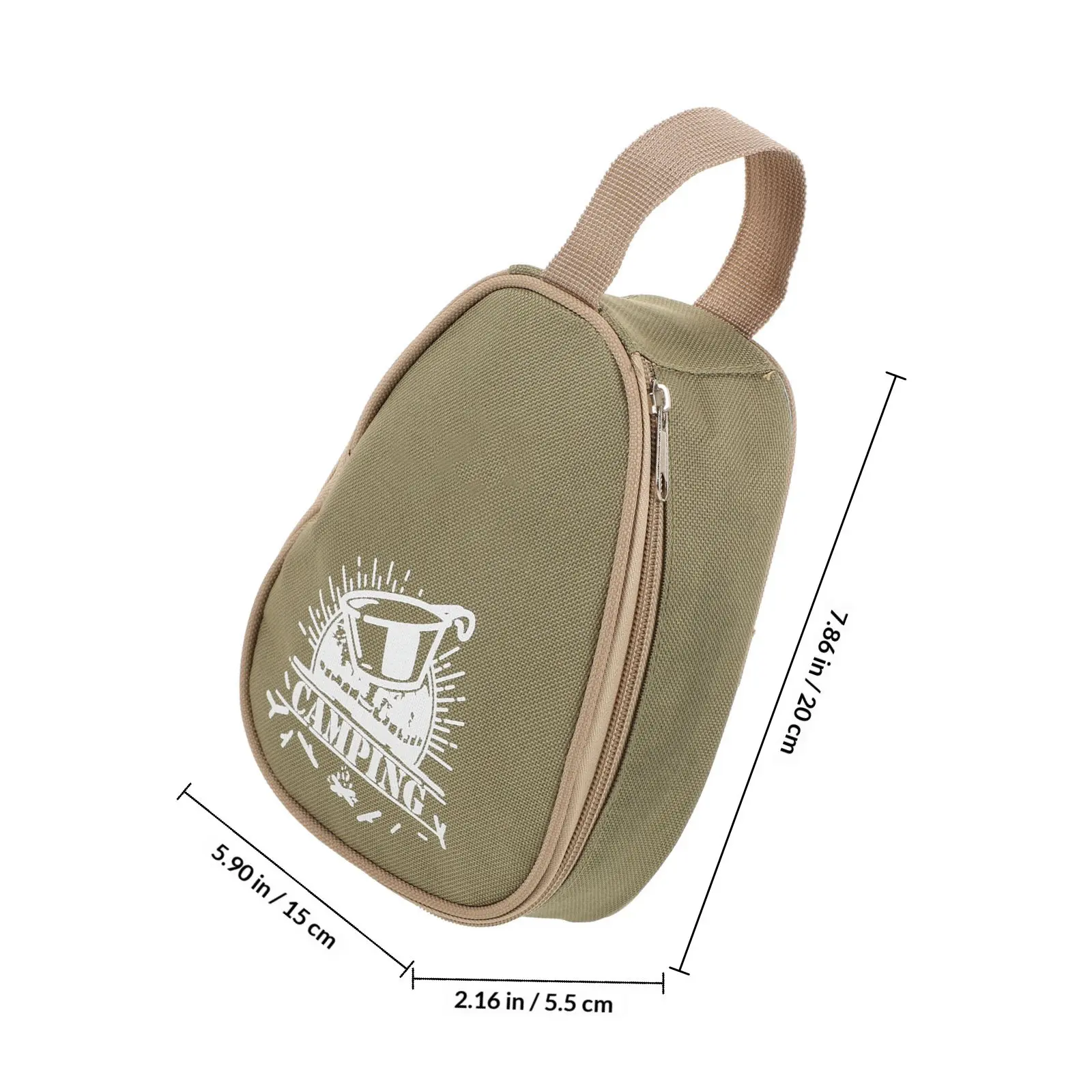 Camping Bowl Bag Oxford Cloth Cutlery Tote Lightweight Portable Holder with Hanging Loop Outdoor Picnic