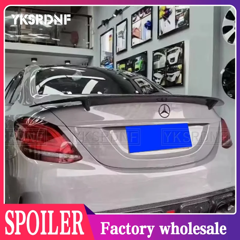 For Mercedes-Benz CLA W117 Spoiler CLA180 CLA200 250 CLA260 CLA45 2014 -2018 RT Style Carbon Fiber Rear Trunk Lip Spoiler Wing