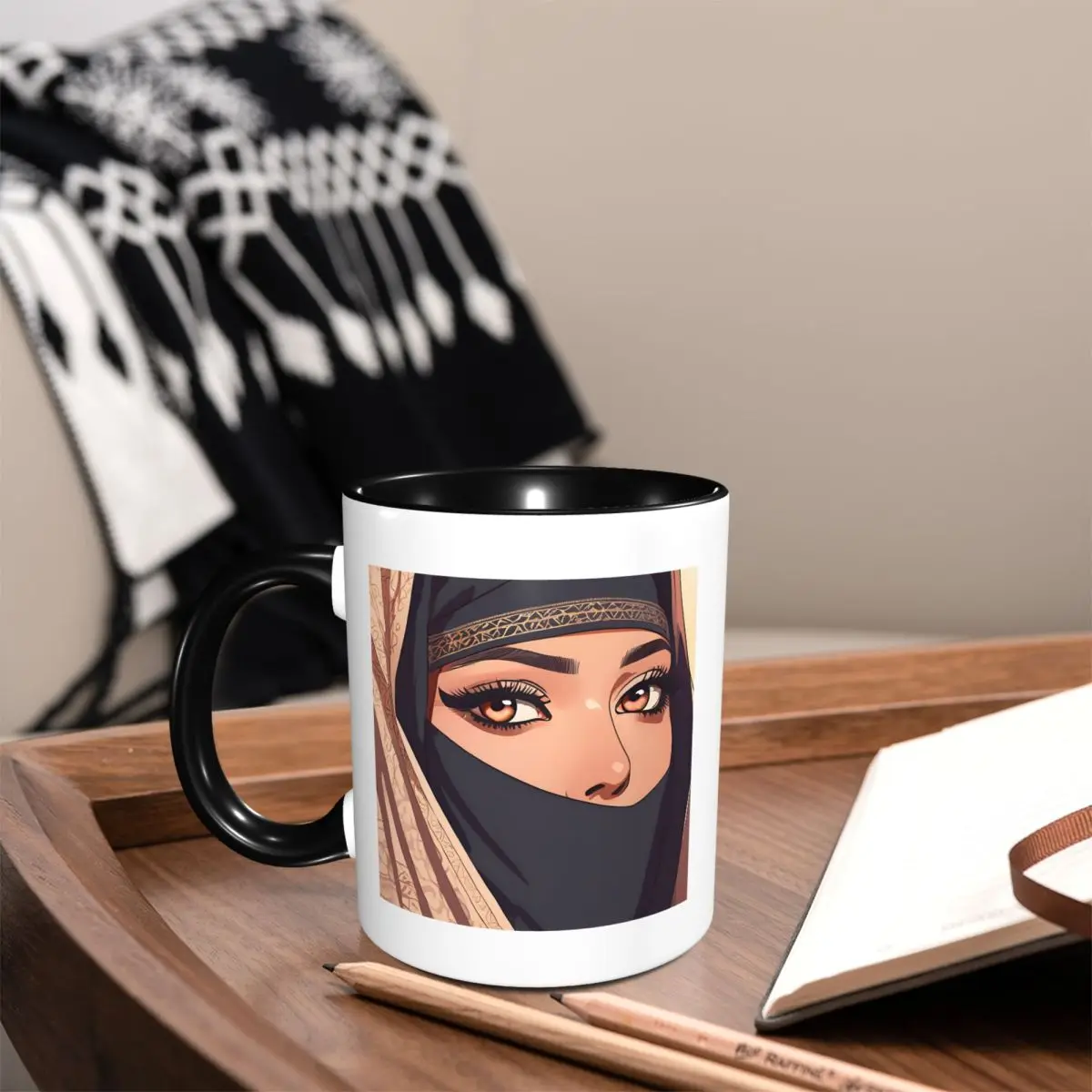 

Saudi Women Mug Funny Ceramic Coffee Cups Tea Mugs Milk Cup Drinkware Gift for Woman Man