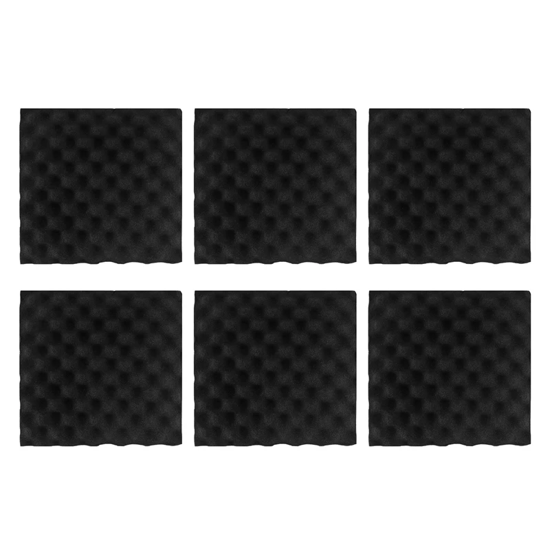 

Promotion! 6pcs 30X30X4CM Soundproofing Acoustic Foam Tiles Noise Sound-Absorbing