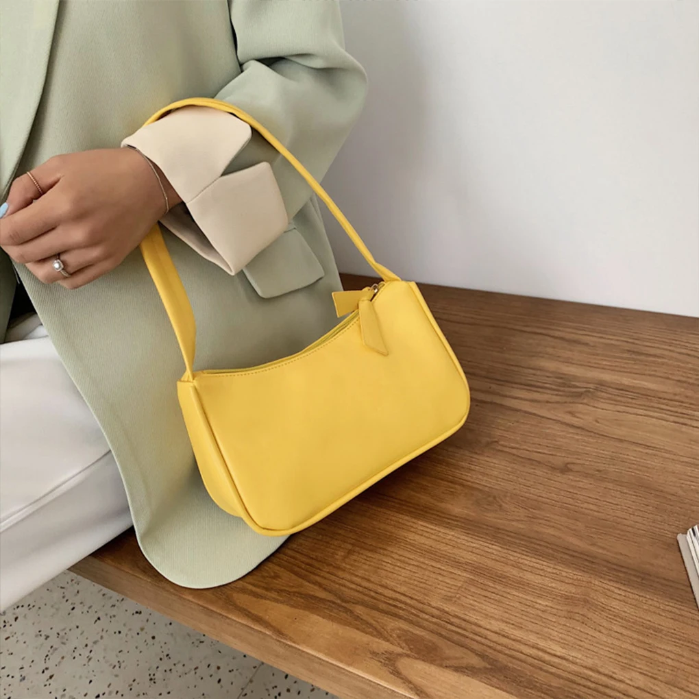 Regalos Bolsos de hombro para mujer, modernos y versátiles, ligeros y portátiles, color amarillo