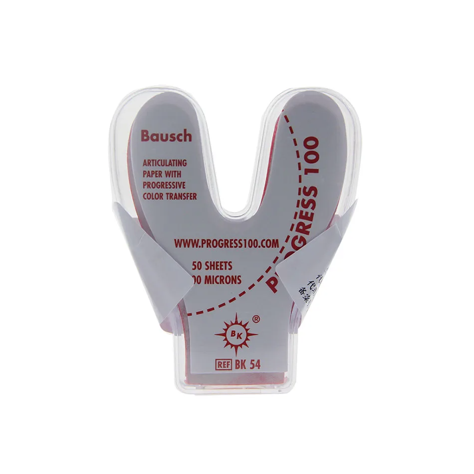 Bausch Articulating Paper–Gradient Occlusion Indicator Dental Occlusal Paper Reinforced Fiber for Highly Polished Metal 100µm