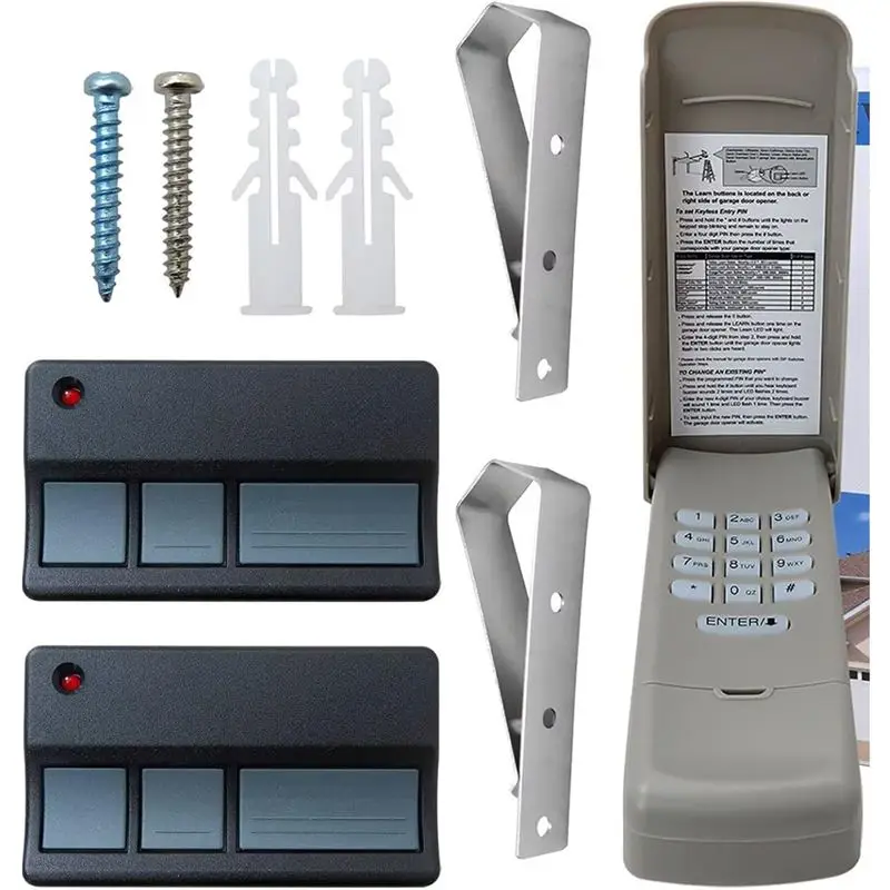 ABKN-373LM Upgraded Garage Door Opener Remote With Keypad For Yellow Learn Models 8010, 8065, 8075, 8155, 8160, 8165, 8355, 8360