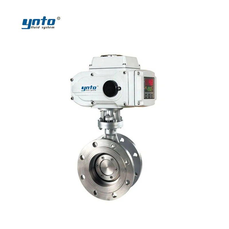 

YNTO cast iron Stainless Steel 304 316 ss 3 inch Hard Seal electric actuator sanitary 8" flange pn16 butterfly valve