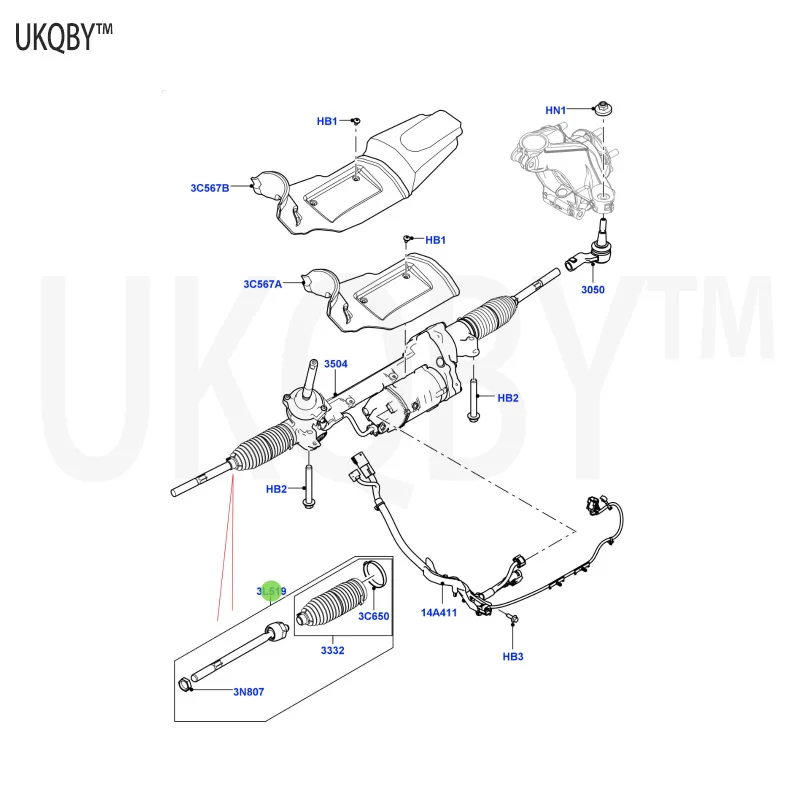 La nd Ro ve r Di sc ov er y Sh en xi ng 2015 LR026271 Rod Assembly - Connecting Rod