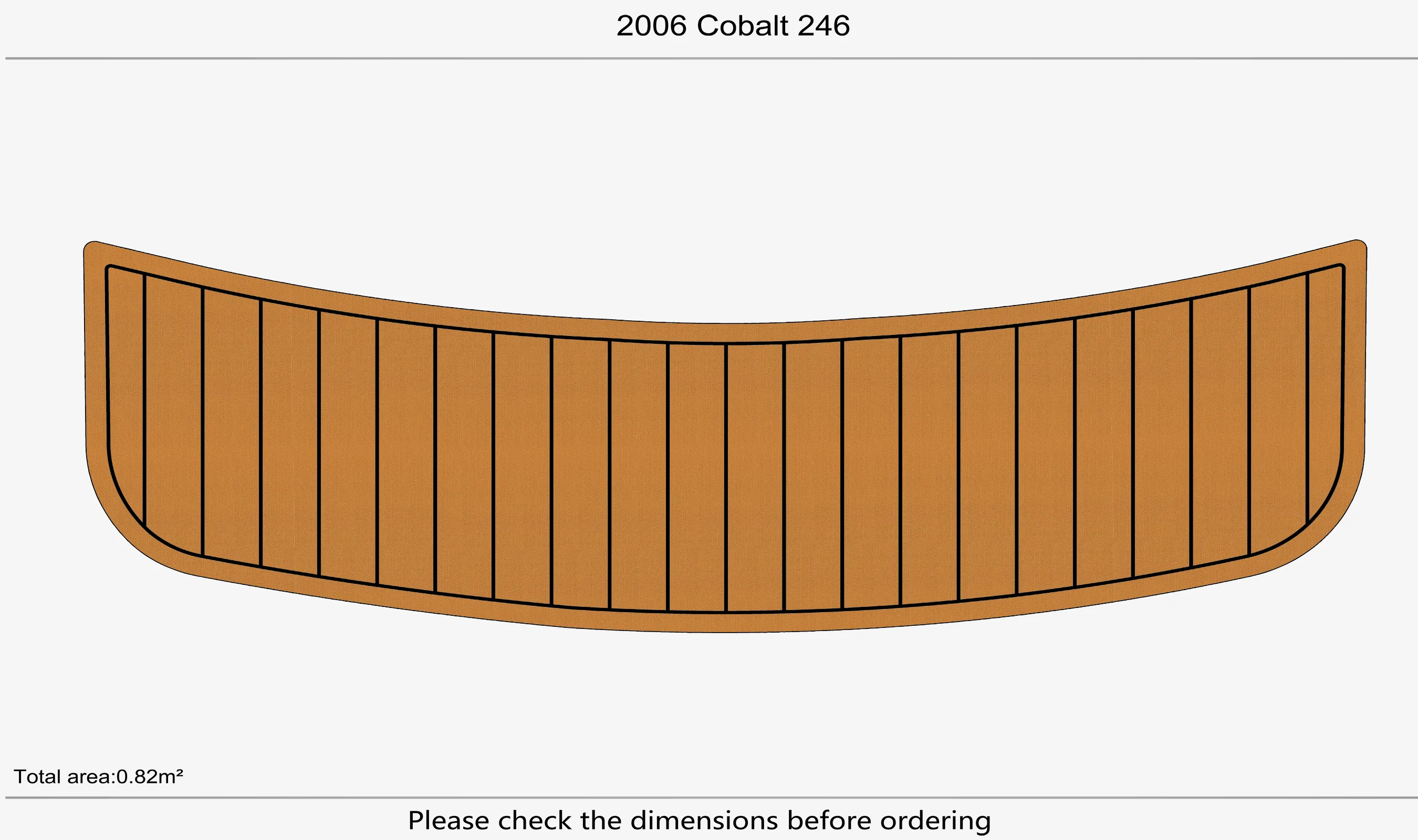 Non-Slip EVA Faux Teak Marine Mat Self-Adhesive 6mm Yacht Cockpit Pad for 2006 Cobalt 246 Boat Decking Easy Install