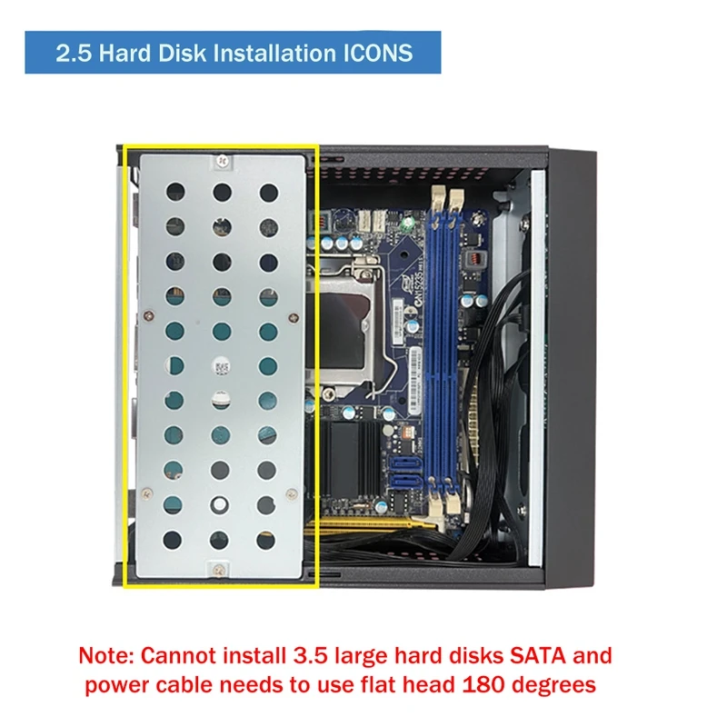 1 pz Mini ITX Computer Chassis DC Power Supply Chassis di controllo industriale Home Desktop Computer Case