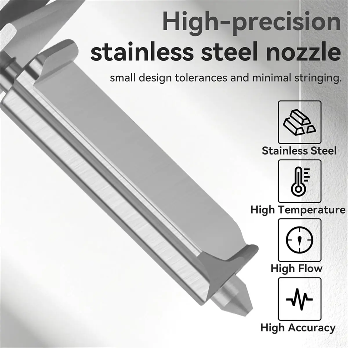 For A1/A1 Mini Quick-Swap Hotend 0.4mm Stainless Steel Nozzle Integrated Structure Hot End Replacement