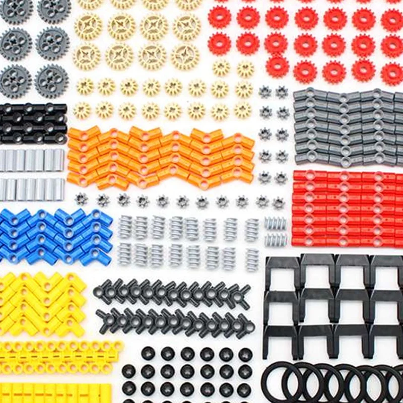 579PCS MOC Bulk Technical Parts Liftarm Bricks Set Axle Connector Gear Tank Link Chain Tracks 3711 57518 Building Blocks