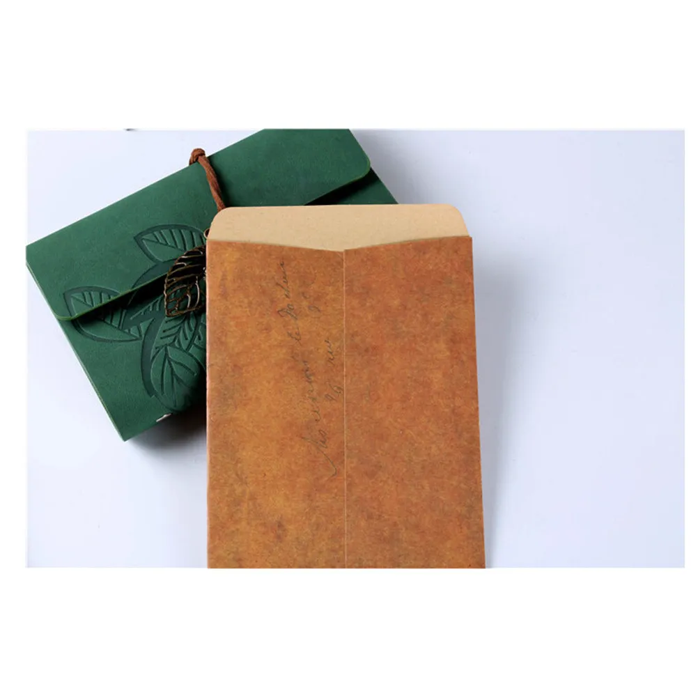 

10Pcs Premium Kraft Paper Envelopes Retro Brown Vintage Style Storage Envelopes for Postcards Stamps Coins Necklace