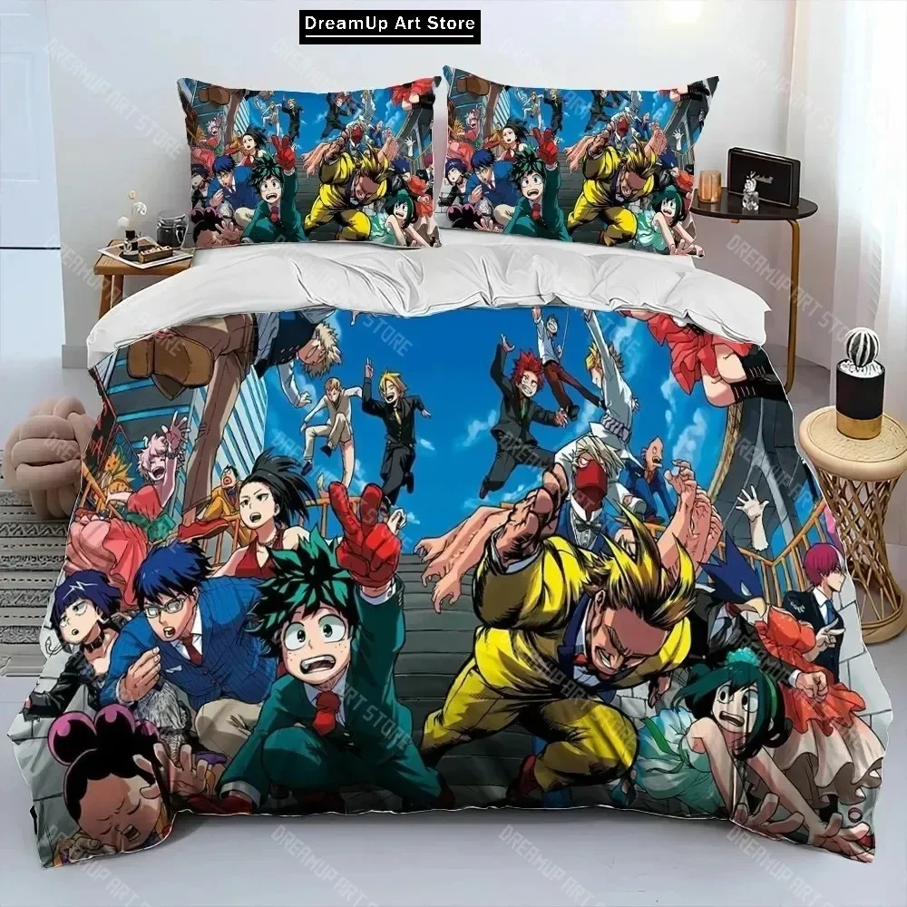 

Anime My Hero Academia Izuku Deku Bedding Set Boys Girls Twin Queen Full Size Duvet Cover Pillowcase Bed Adult Bedroom