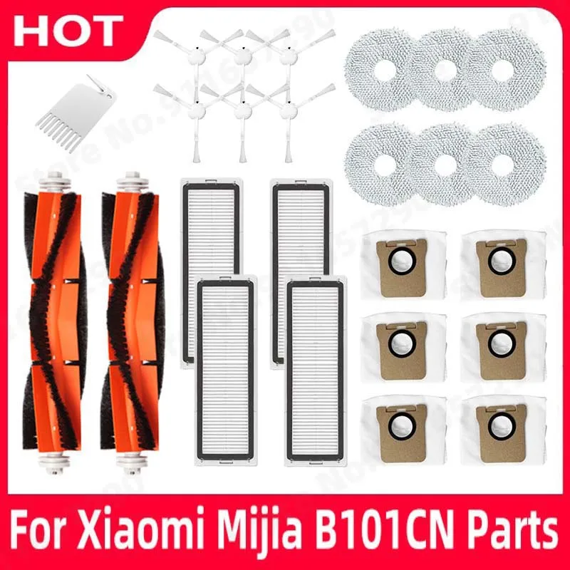 For Xiaomi Mijia omni B101CN 1S B116 Dreame S10 / S10 Pro Robot Cleaner Accessories Mop Cloth Hepa Filter Dust Bag Spare Kit