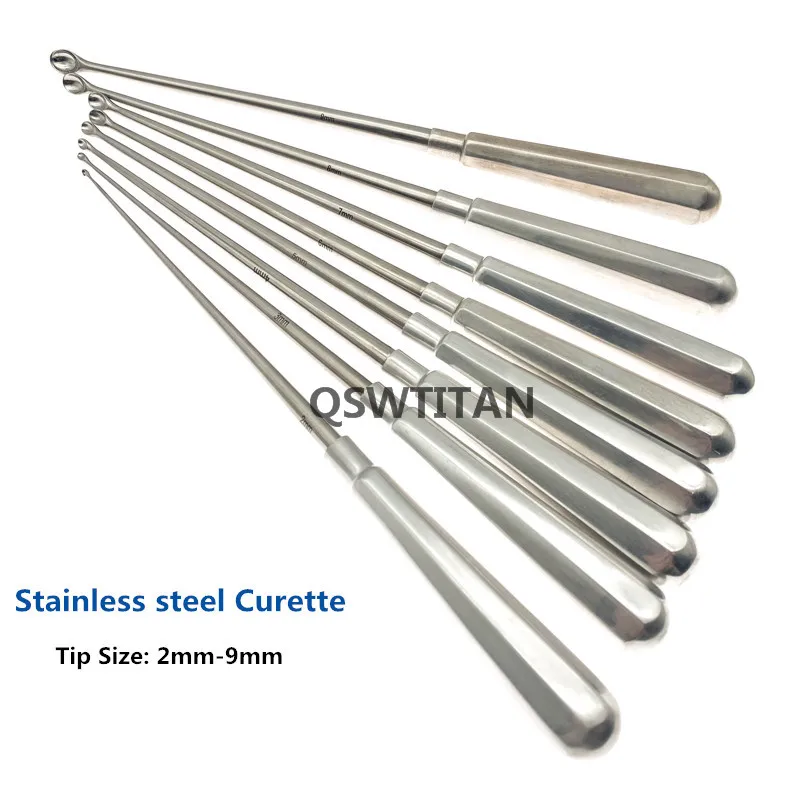 Stainless Steel Bone Curette Veterinary Orthopedics Instruments Bone Spoon Tools