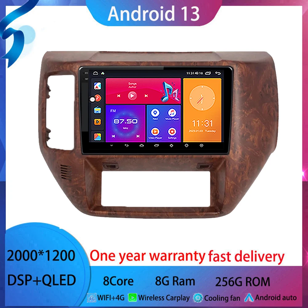 

9 inch For Nissan Patrol 5 2004-2021 android 13 Car Radio Multimedia Video Player Android tablet No 2din dvd QLED Screen 4G BT