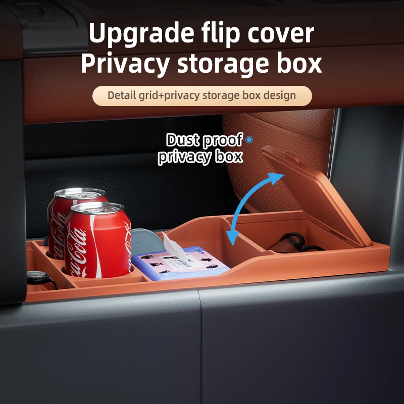 Lower Center Console Storage Box, Custom Silicone Organizer Tray, Anti-Slip Cup Holde For Fang Cheng Bao Leopard Titanium 7 2025