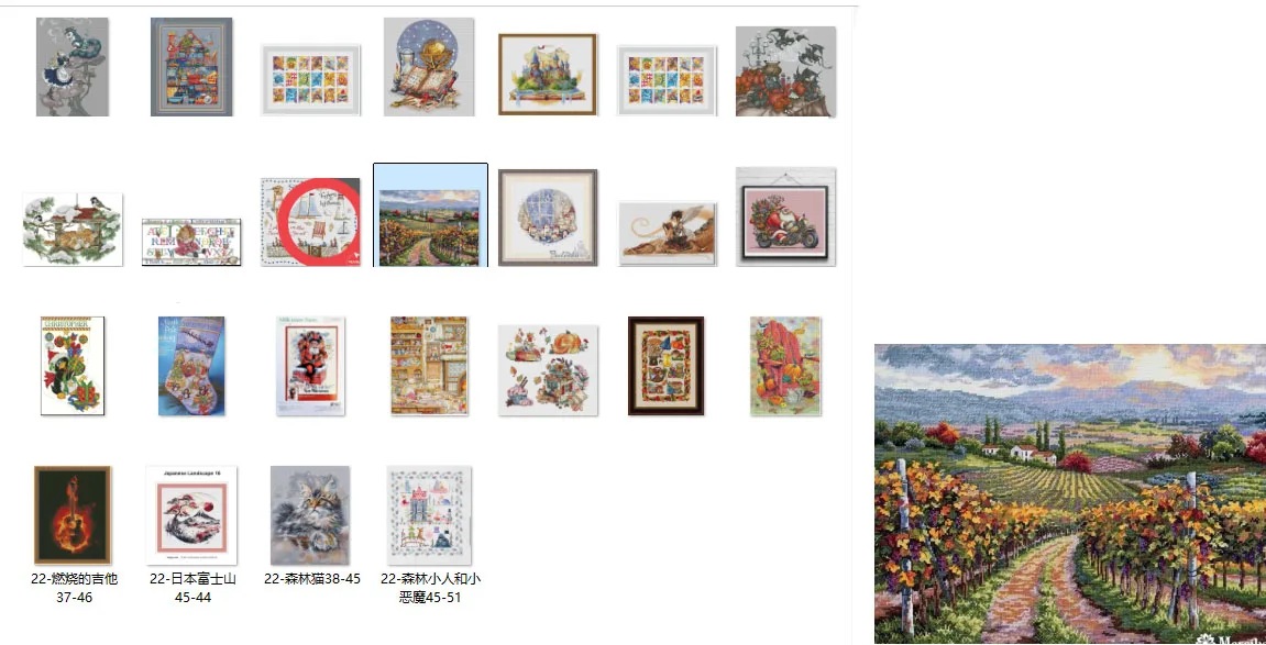 

- Набор для вышивки крестом Vineyard 57-35, 14CT, полная вышивка, набор хлопковых крестиков, нить 14CT