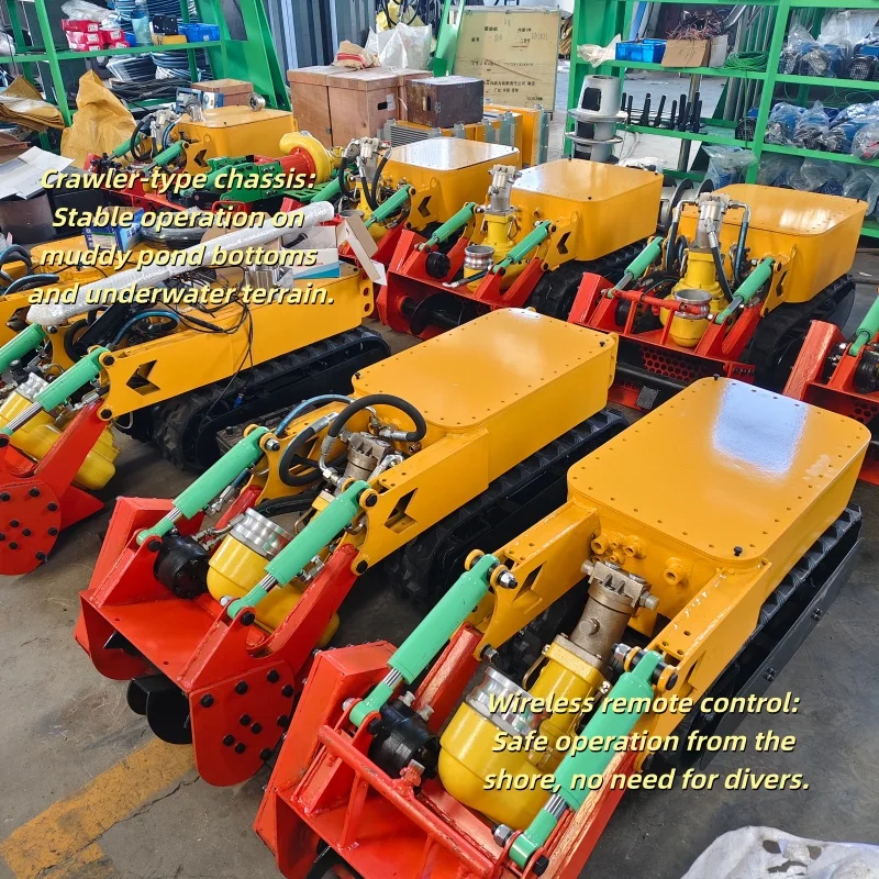 Tracked Crawler Dredging Robot For Aquaculture And Underwater Cleaning