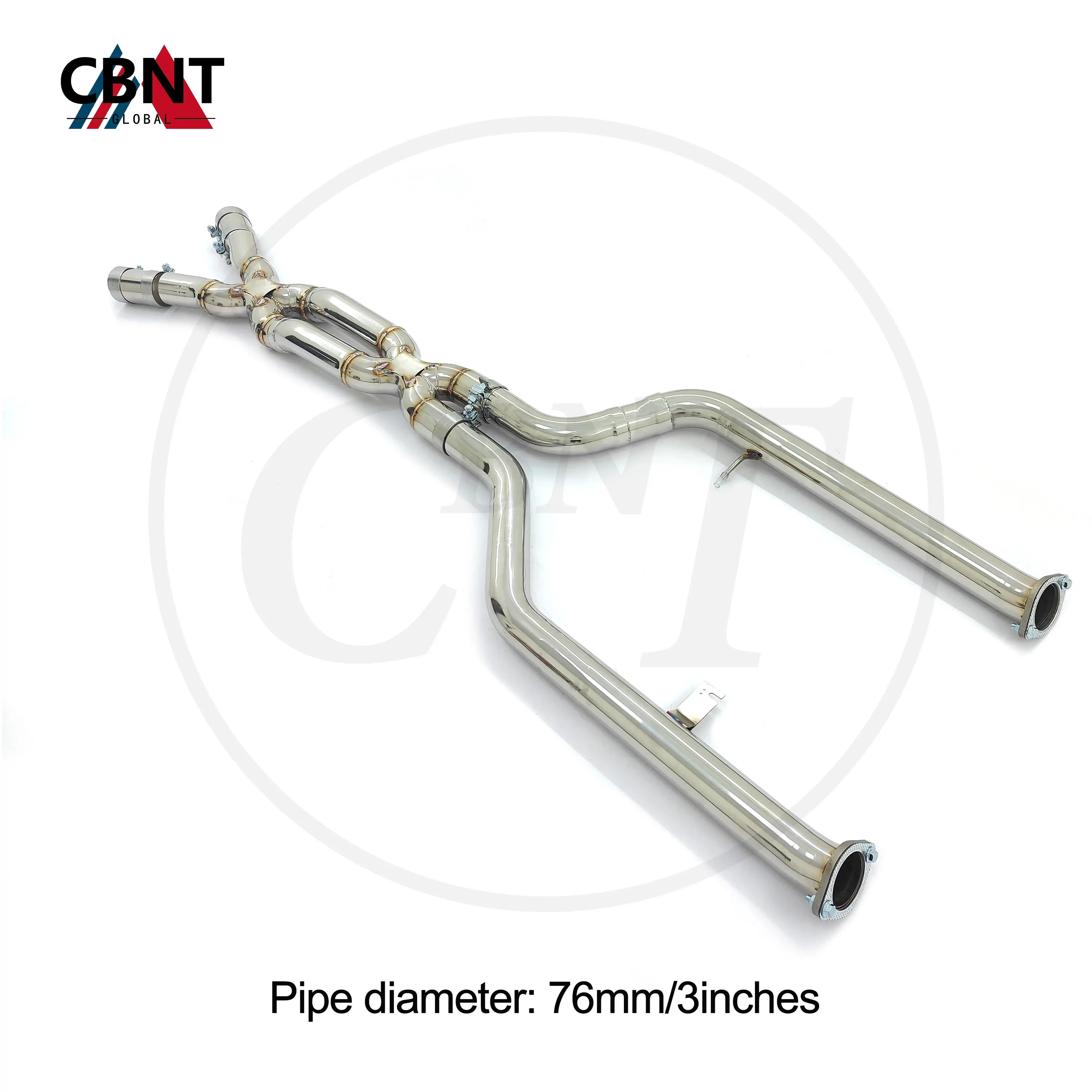 

CBNT Exhaust Mid Pipe Dual "X" Design 76mm/3inches for BMW G80 M3 G82 M4 S58 3.0T High Quality SS304 Middle-pipe Exhaust Systems