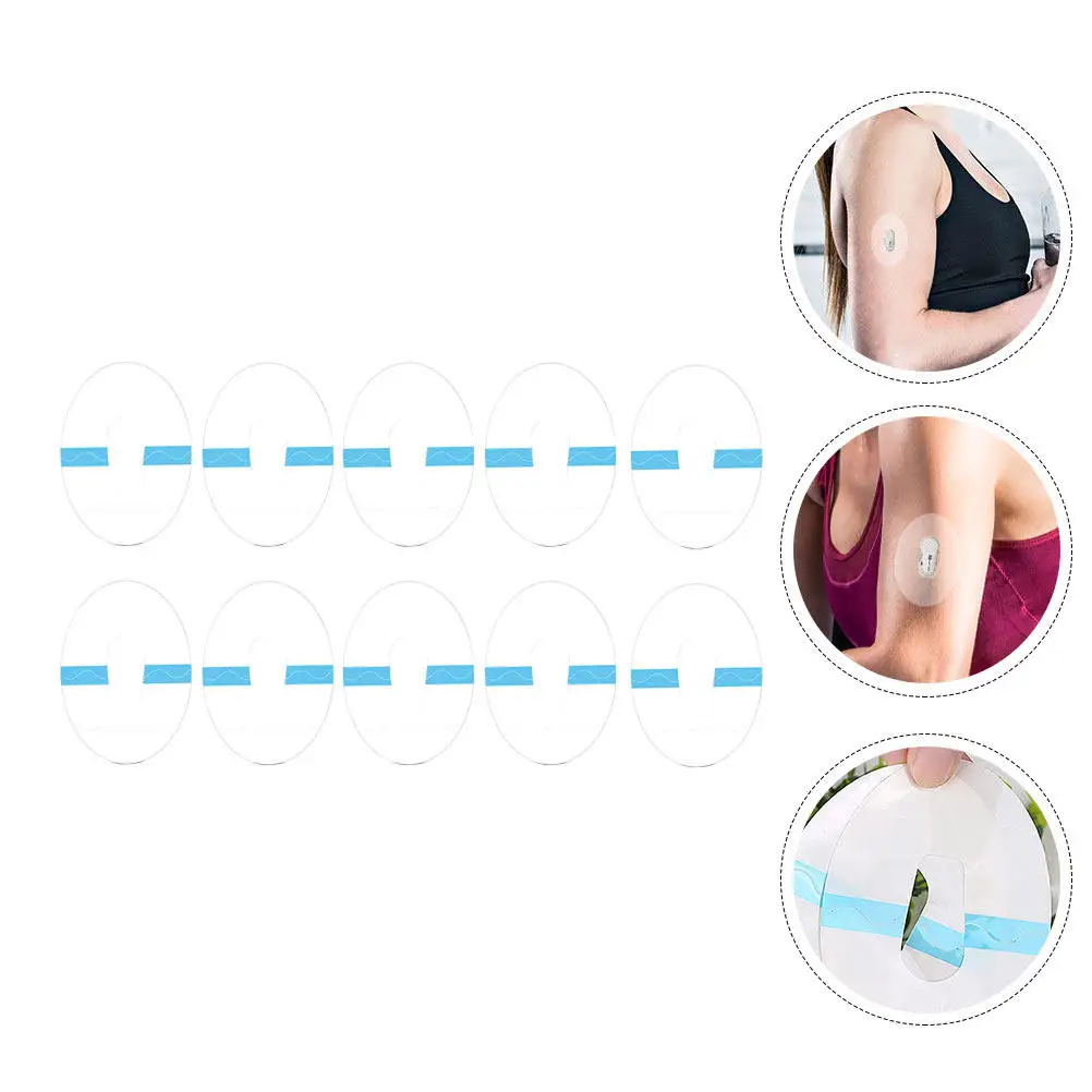 

20Pcs Blood Glucose Monitoring Adhesive Sensor Skin Stickers Waterproof Non-Slip Sensor Fixation Patches for Sports Outdoor Use
