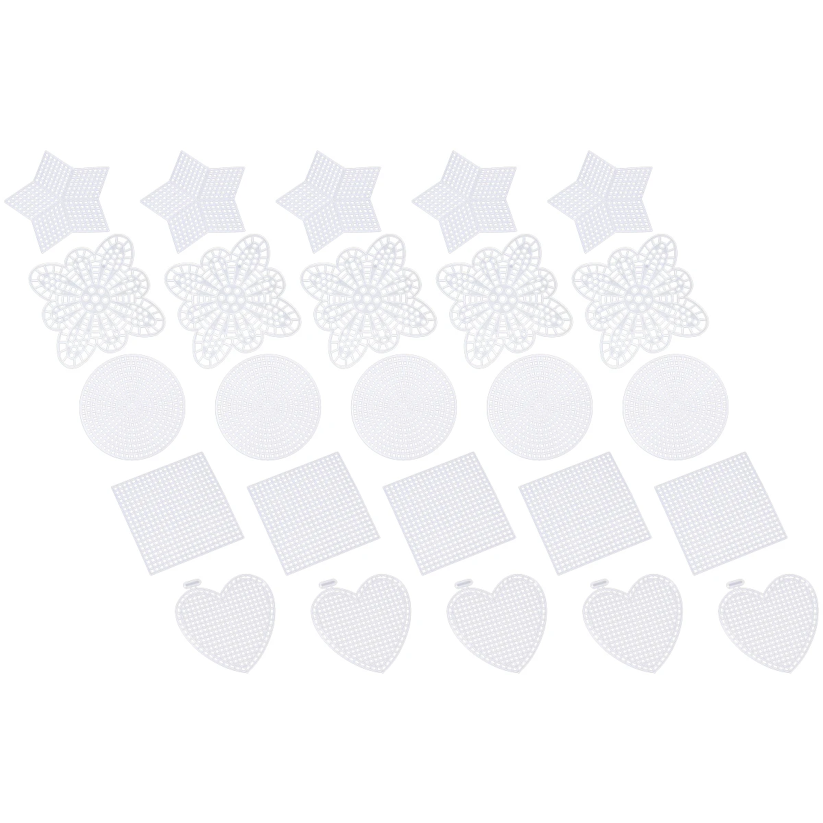

50 Pcs Embroidery Making Cross Stitch Mesh Set Craft Supplies Plastic Canvas Rectangle Shape