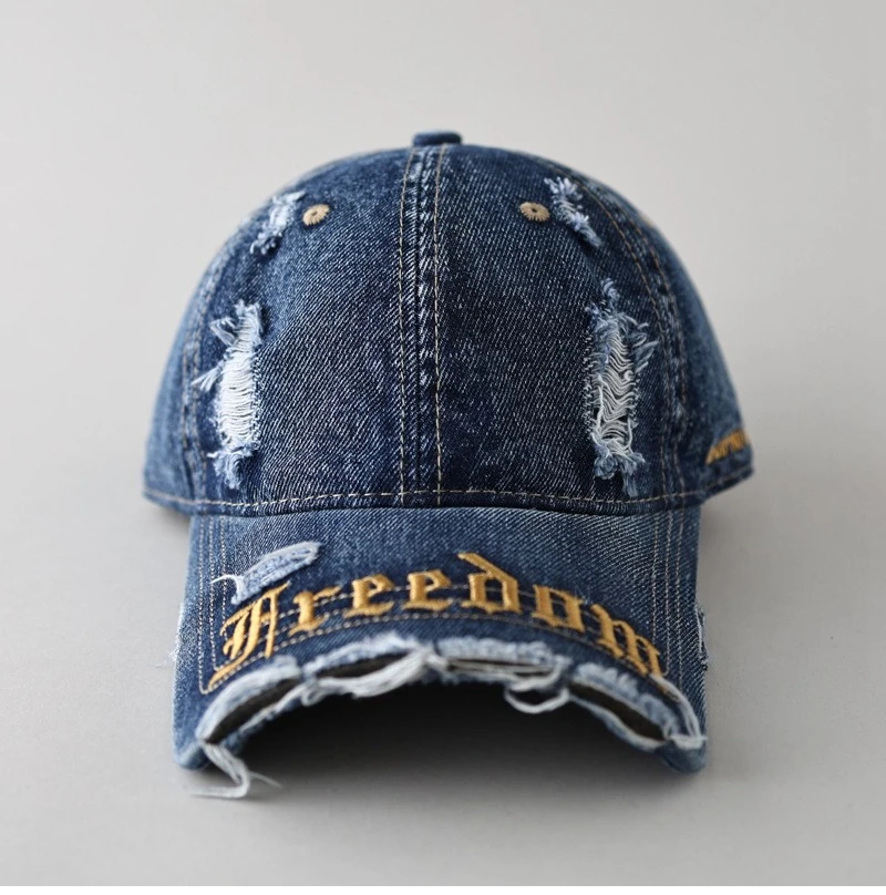 كسر حافة رسالة ممزق قبعة بيسبول الرجال والنساء الأزواج موضة الاتجاه شخصية عادية تنوعا ظلة قبعة رجالي قبعة