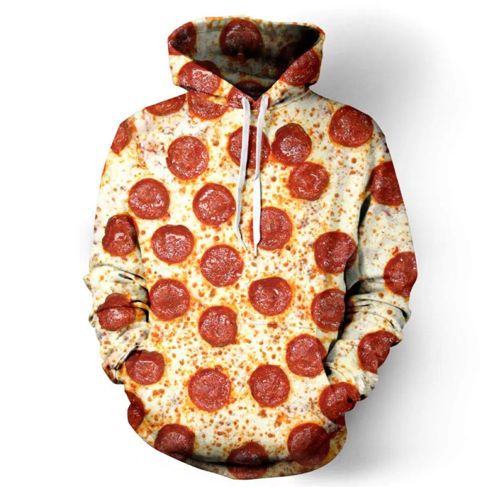 Funny Pizza Food 3D Print Hoodies Men Women Casual Streetwear Oversized Sweatshirts Hoodie Male Pullovers Tracksuit Man Clothing