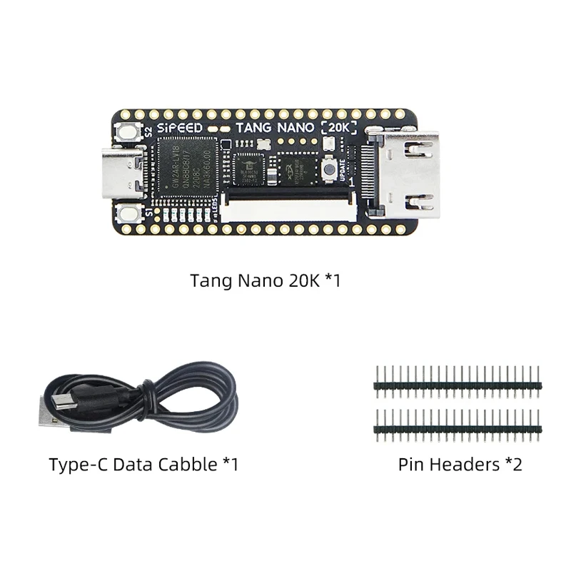 Sipeed Tang Nano 20K FPGA Scheda di sviluppo RISC-V Linux Lettore di giochi retrò Supporto RGB LCD Scheda TF 64Mbit SDRAM 20K LUT4
