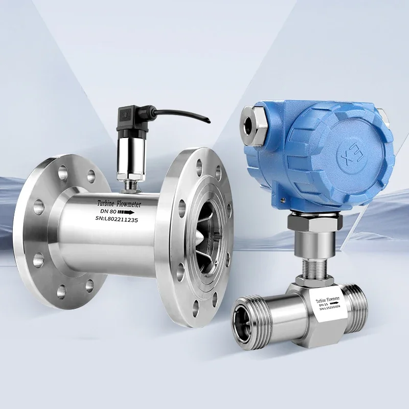 2026 Stainless Steel Turbine Flow Sensor with 4-20mA Output Oil /Gas Pipeline Monitoring Turbine Flow Meter