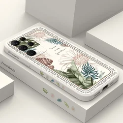 Ins Tropical Style Phone Case For Samsung Galaxy S25FE S24 S23 S22 S21 S20 Ultra Plus FE S10SNote 20 ultra 10 9 Plus Cover