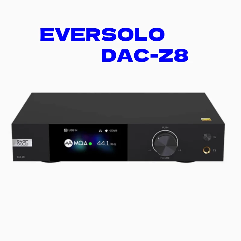 EverSolo DAC-Z8 DAC&Headphone Amplifier, Digital to Analog Converter MQA Full Decoder ES9038Pro XMOS DSD512 PCM768kHz/32Bit Blue