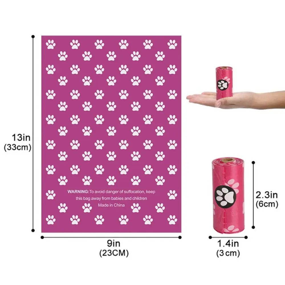 

15pcs/roll Degradable Dog Poop Bags Small Biodegradable Pet Garbage Bag Disposable Put Pet Feces Pet Pooper Bags Outdoor