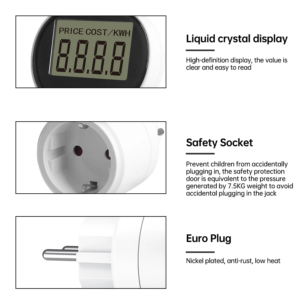 Leistungs messer Digital Watt meter 220V Steckdose Digital anzeige Elektrischer Energie zähler Spannungs relais Intelligente Abrechnung buchse