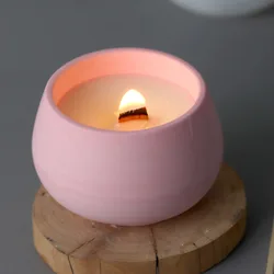 Concrete Candle Jar Silicone Mold DIY Round Storage Gift Box Making Plaster Epoxy Resin Vase Casting Molds Home Decor Supplies
