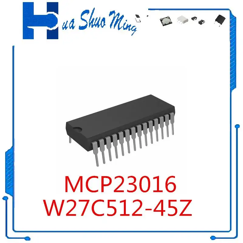 5Pcs/Lot MCP23016-I/SP MCP23016 23016 W27C512-45Z  28SDIP