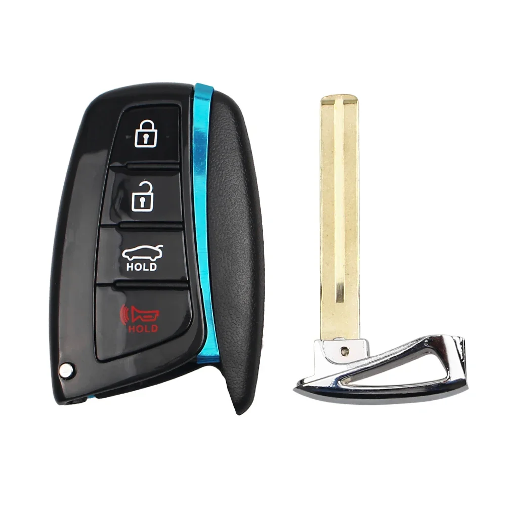 KEYYOU 1PCS 3/4 Buttons Car Key Shell  Cover For Hyundai Genesis Santa Fe 2012-2018 Equus Azera Tucson Smart Fob