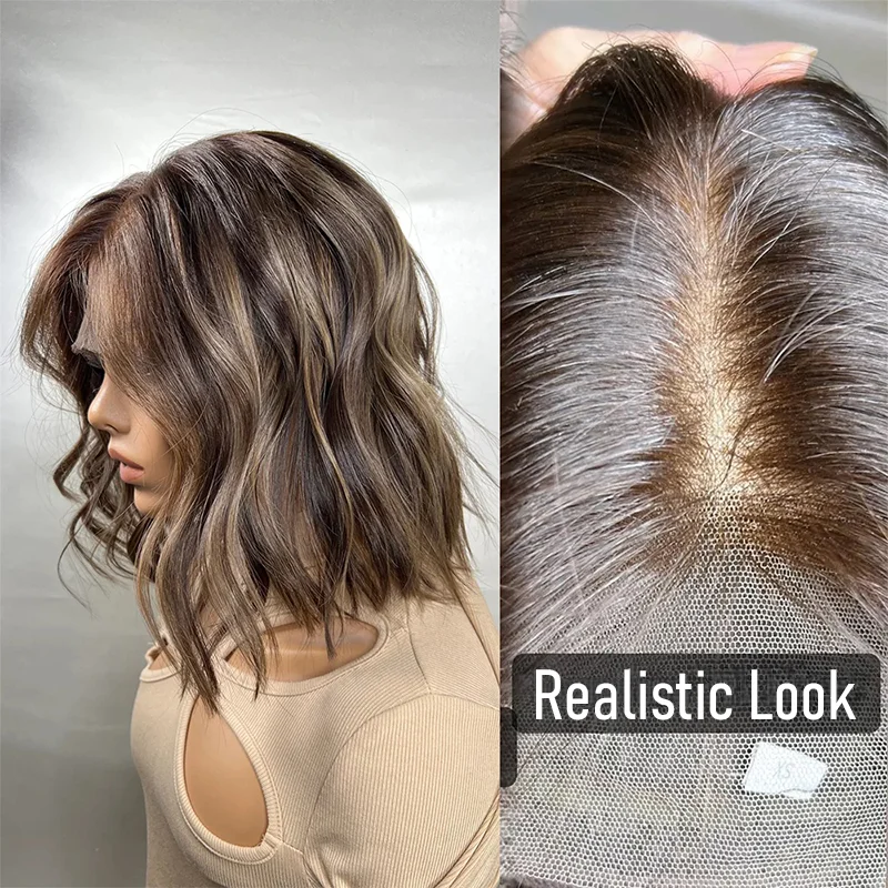 

Новинка: Короткий волнистый парик омбре (коричневый с блондом) с кружевной основой, с выделенными прядями, с предварительно вычесанной линией роста волос, для женщин, для косплея и повседневного использования, готов к отправке