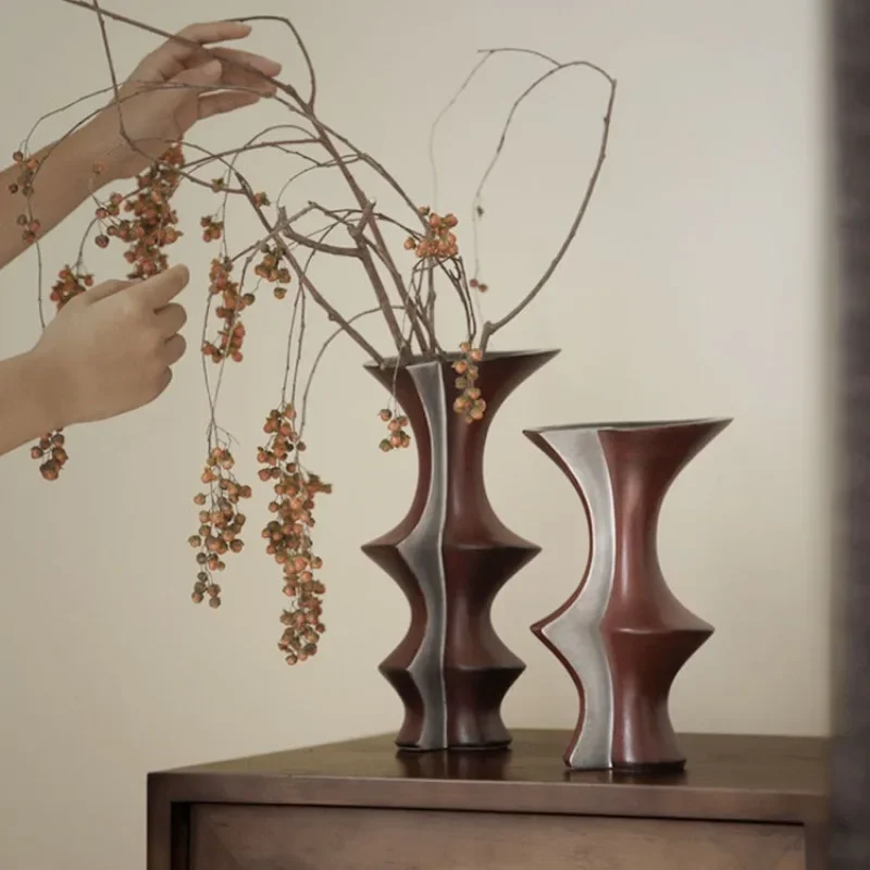 

Вазы ручной работы в винтажном стиле, украшения, дизайн Slub, домашняя гостиная, цветочное украшение, мебель, фигурки, витрины, вазы