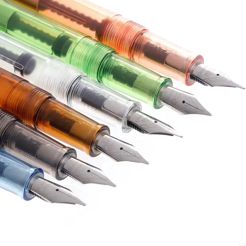 JINHAO 992 Transparent Fountain Pen 0.5mm Stationery Supplies Writing Tools Gift