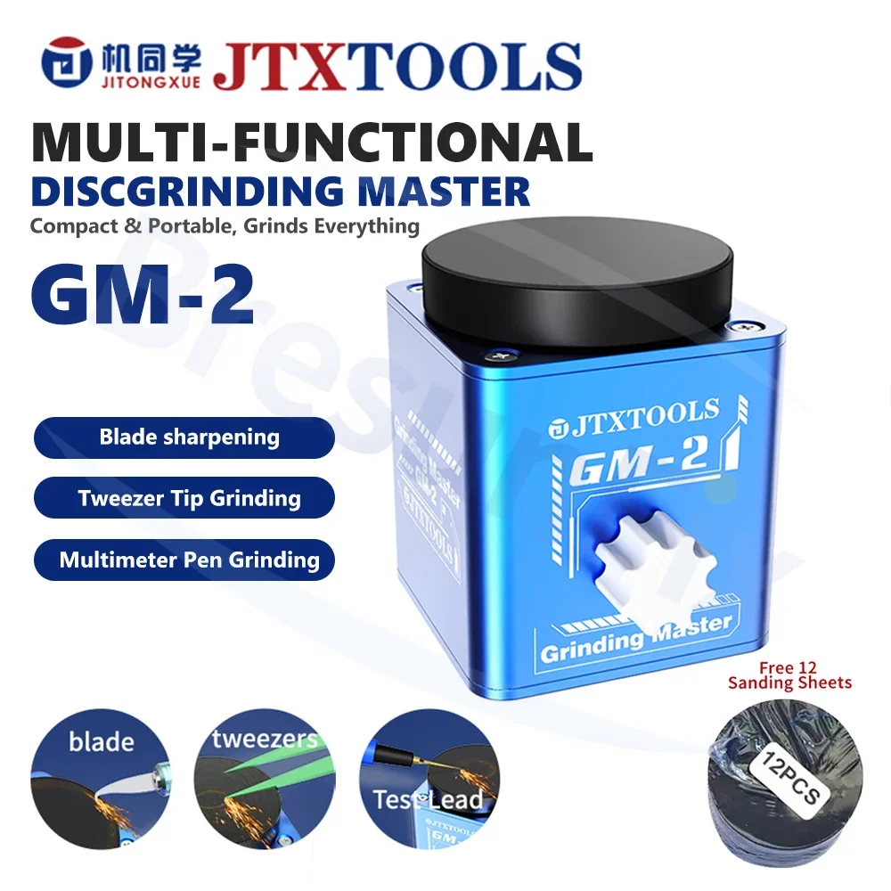 JITONGXUE GM-2 Multi-Function Disc Grinder for Phone Repair Tweezers Knife Tips Multimeter Probes Soldering Iron Tips Tool