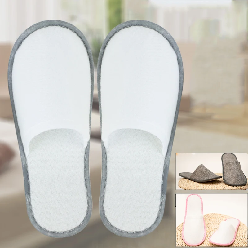 Non-slip Home Hotel Slippers Shoes For Women Men Wedding Hotel Shoe Indoor Family Guest Slippers Flip Flop Slippers Four Seasons