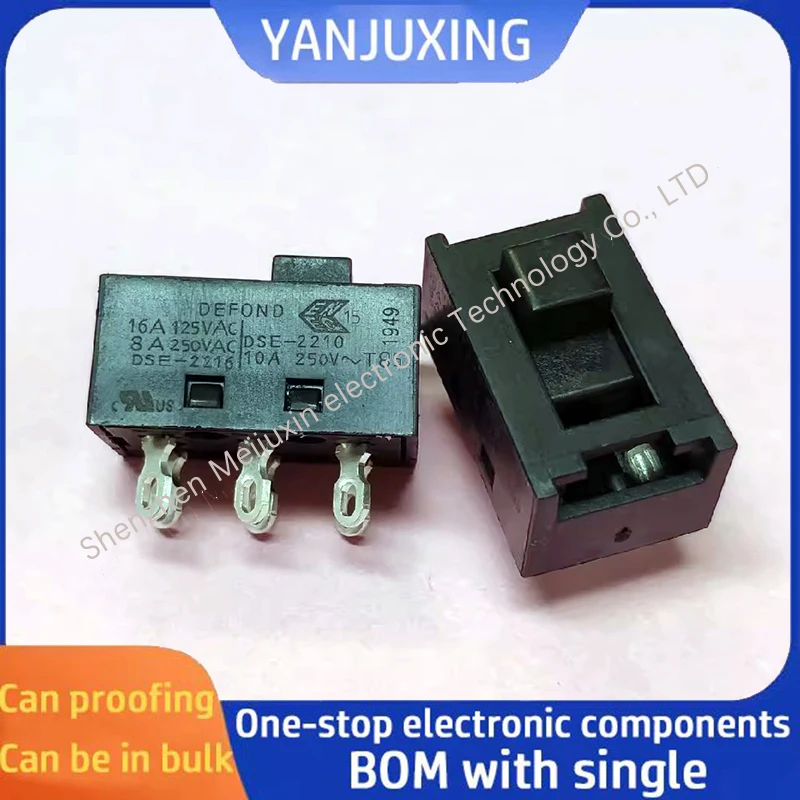 1PCS/LOT Six-pin two-speed hairdryer switch Toggle/Power switch DSE-2216/2210
