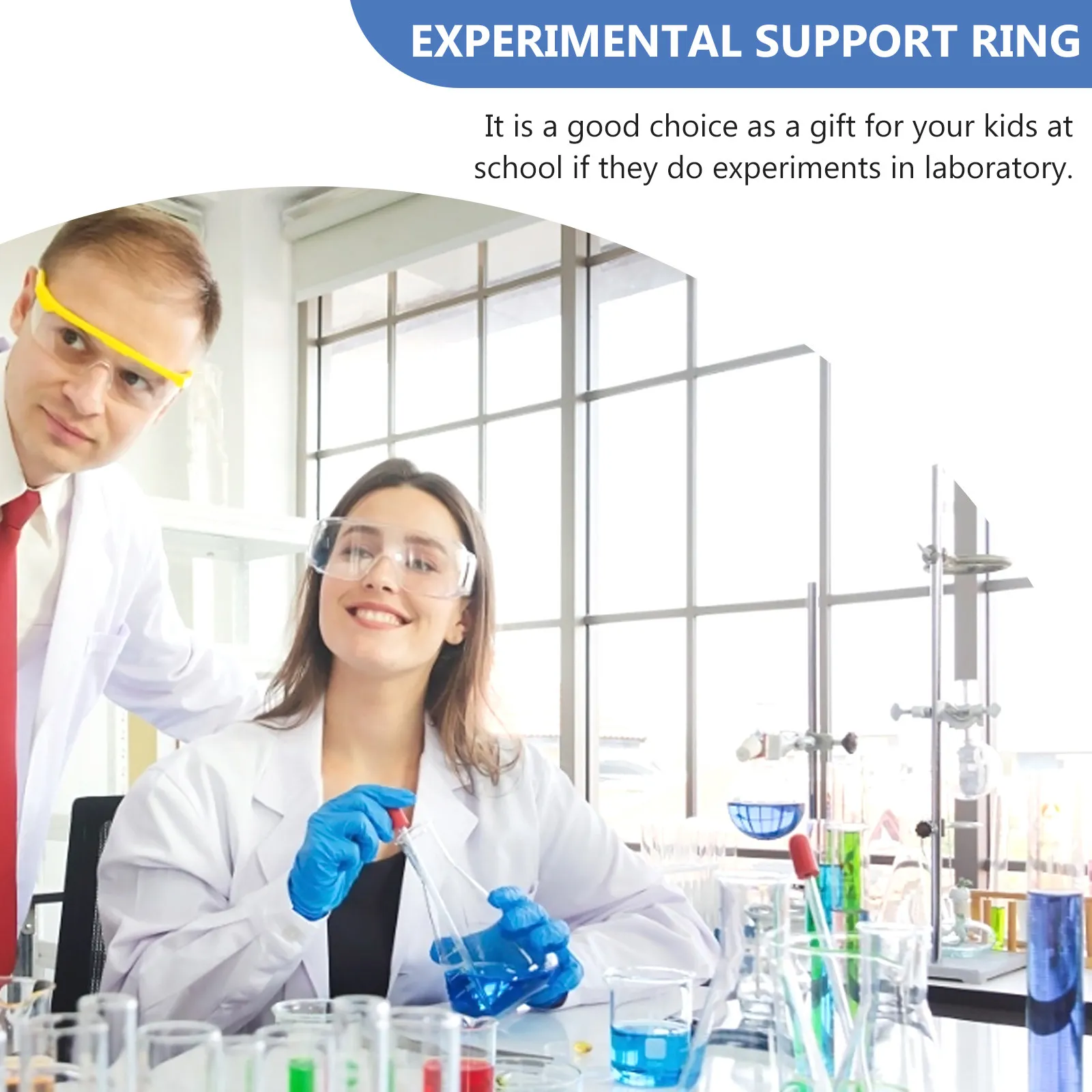 2Pcs Sturdy Iron Laboratory Support Rings Closed Extension Ring for Retort Stands Beakers Flasks Filtration Science Education