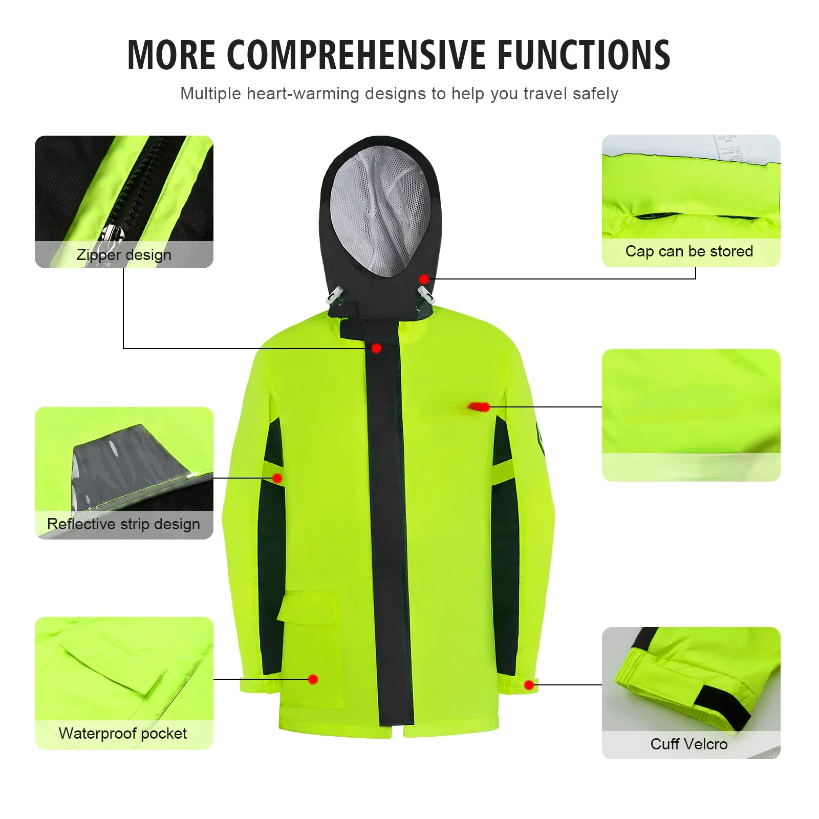 Cycling motorcycle raincoat waterproof cape raincoat rain pants single adult thickened Breathable electric bike raincoat