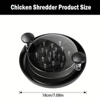 Upgraded Chicken Shredder with Transparent Cover: Large Anti-Slip Rotating Tool for Chopping Chicken, Beef, Cabbage,Vegetables 2