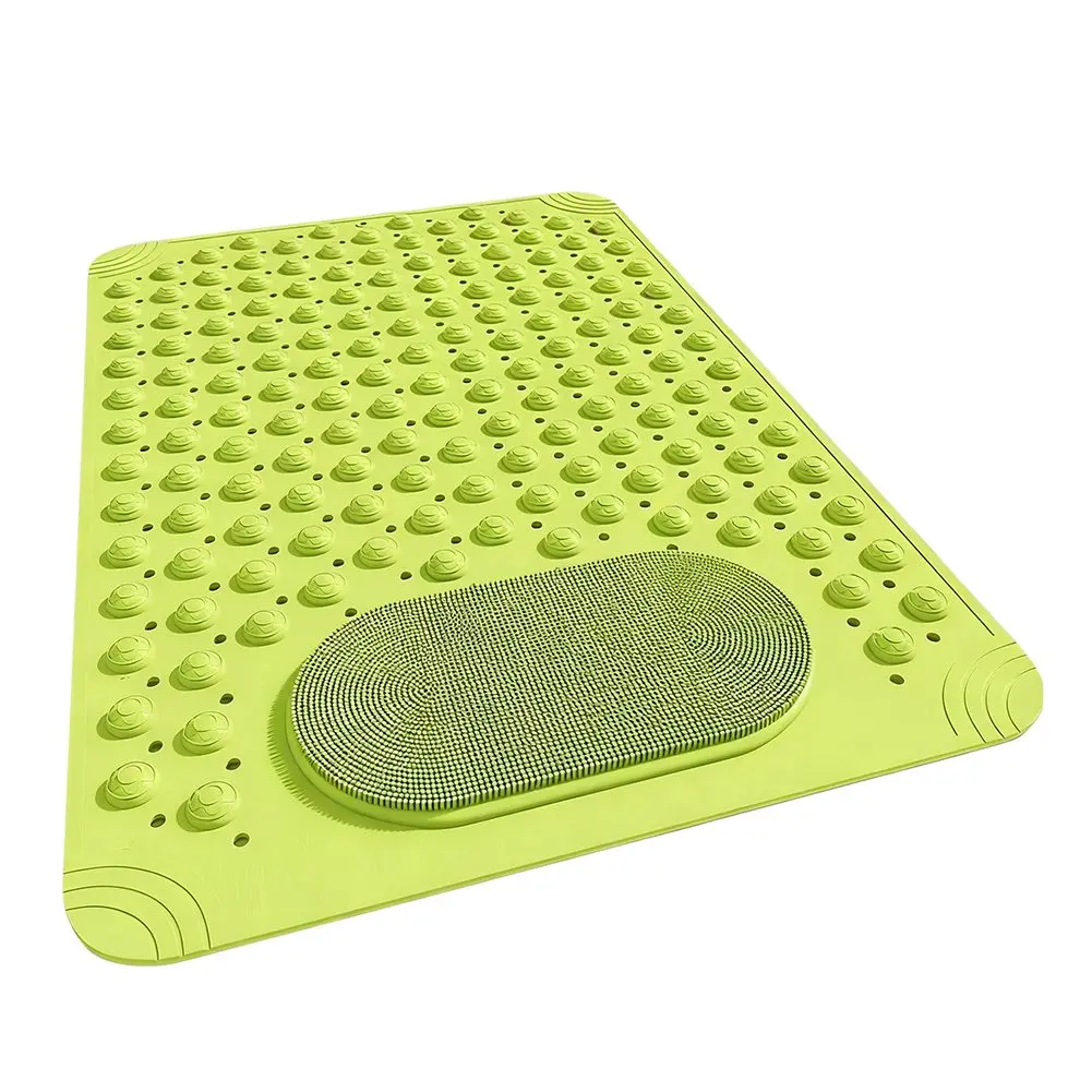 Bath Mat for Shower and For Tub with Strong Suction Cups Anti Slip Foot Scrubber TPR 36.5 x 69 cm Drainage System