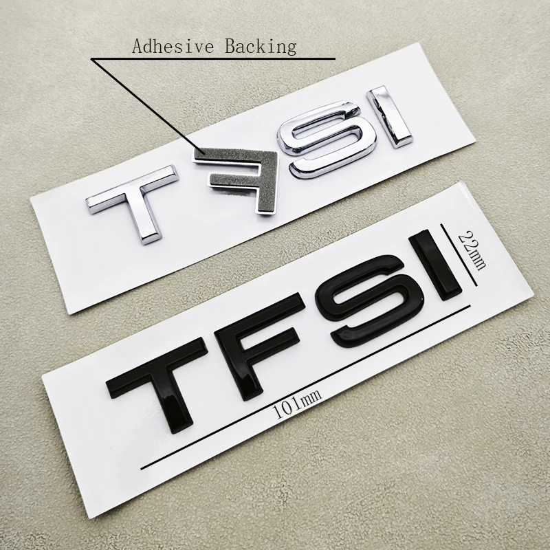 1 قطعة ثلاثية الأبعاد ABS كروم لامع أسود شعار TFSI سيارة الخلفي شعار ملصق لأودي A1 A3 A4 A5 A6 A7 A8 S3 S6 Q3 Q5 Q7 TT RS اكسسوارات